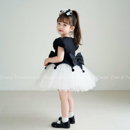 Handmade Harlequin Tutu Costume: Black & White Ballet Dress Set