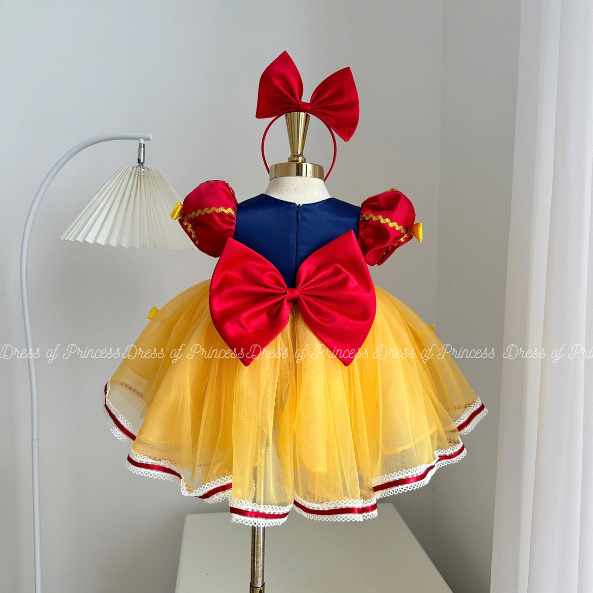 Handmade Snow White Tutu Dress | Disney Princess Costume with Headband
