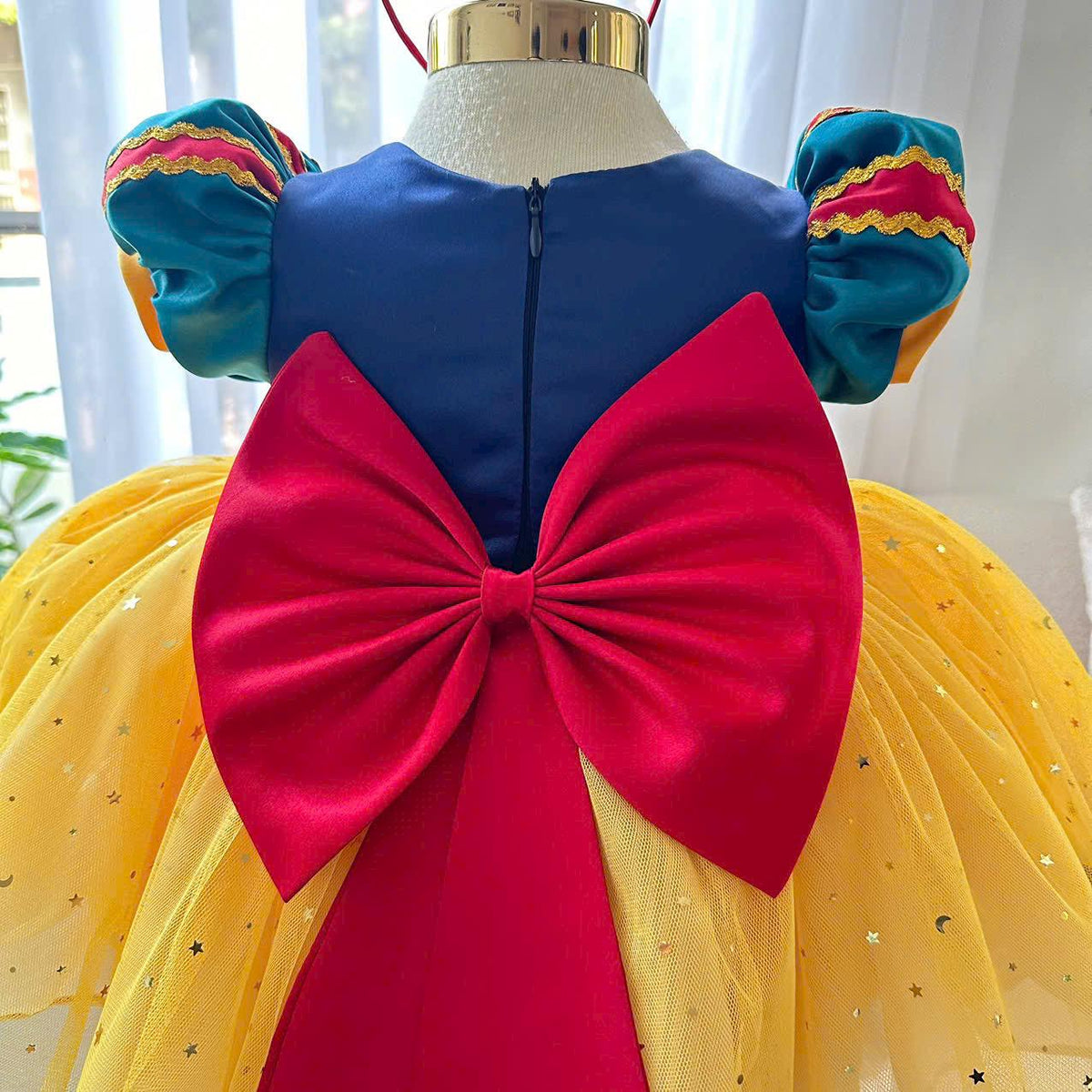 Snow White Princess Dress: Toddler Birthday Costume with Headband