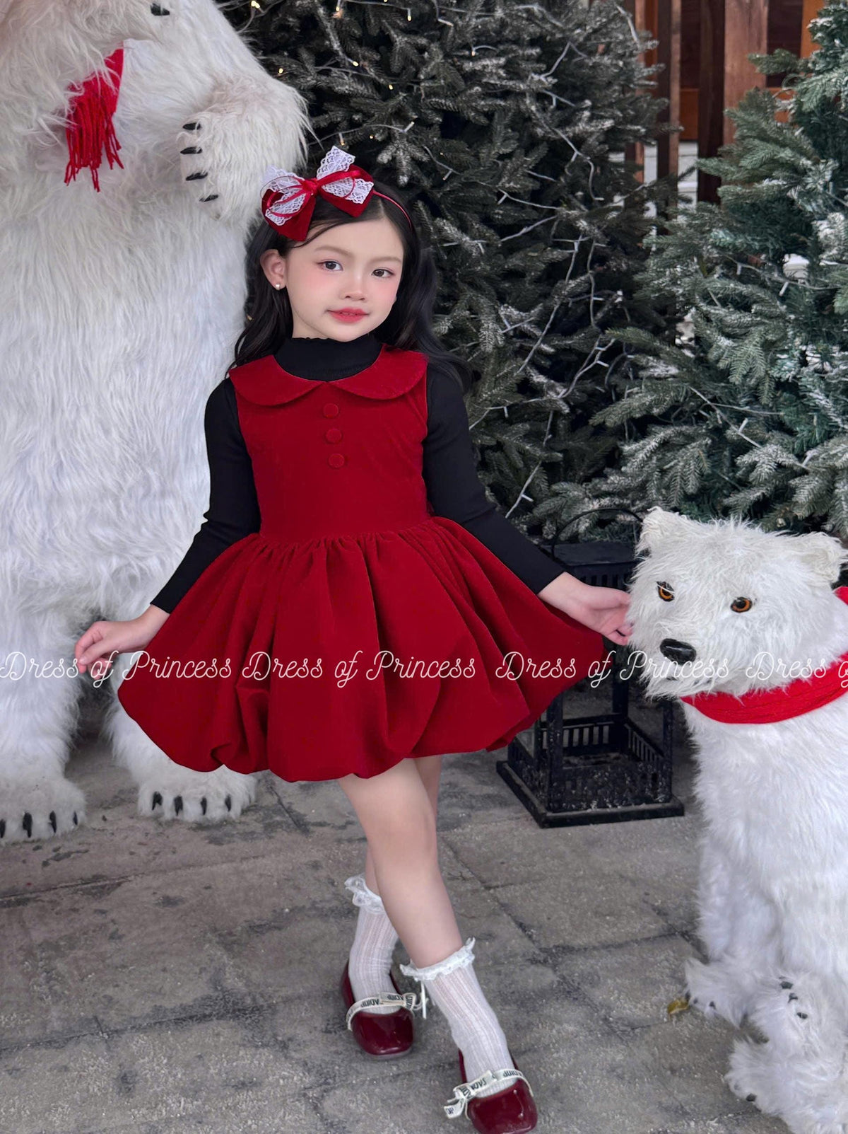 Red Christmas Dress for Girls, Detachable Cape Dress, Holiday Party Dress, Toddler Christmas Outfit, Winter Birthday Dress